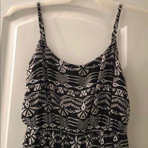 Black and white Aztec print maxi dress